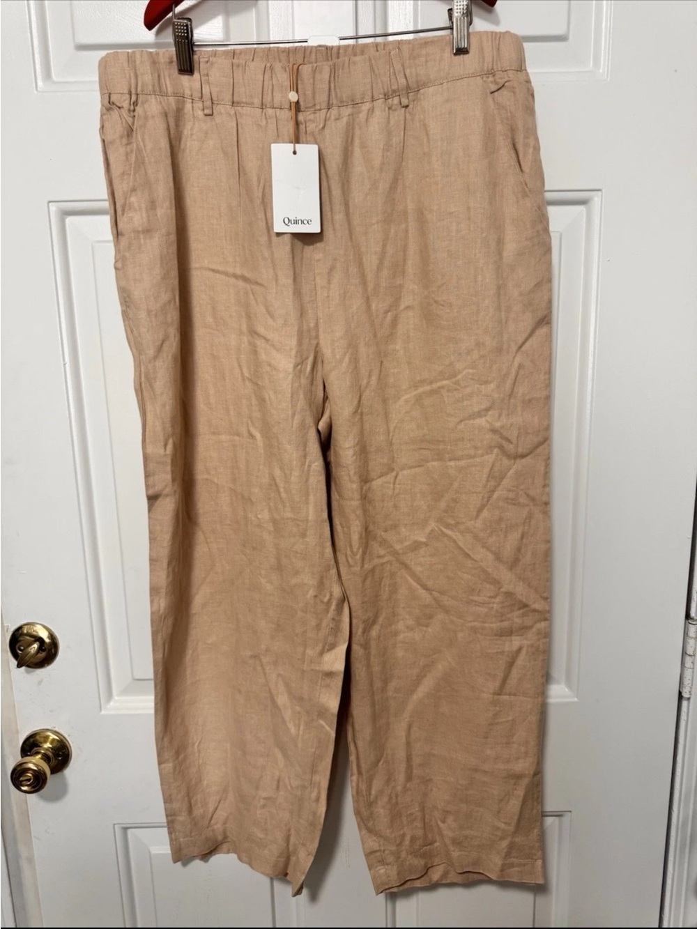 Quince European Linen Pants Beige Size XL NWT